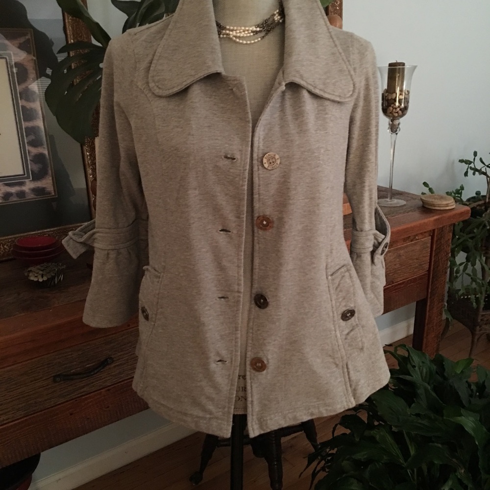 Sweatshirt button up jacket